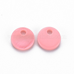 Spray Painted Freshwater Shell Charms&nbsp;SHEL-S276-151A