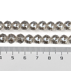 Transparent Electroplate Glass Beads Strands&nbsp;EGLA-N002-34C-M01