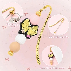 10Pcs 2 Colors Alloy Bookmarks&nbsp;AJEW-YW00005