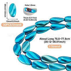 1Strand Electroplate Transparent Glass Beads Strands&nbsp;EGLA-TADJ0001-20G
