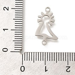 201 Stainless Steel Laser Cut Connector Charms&nbsp;STAS-R132-11P