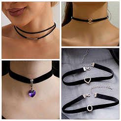 6Pcs 6 Styles Velvet & Imitation Leather Choker Necklaces&nbsp;NJEW-SC0001-71