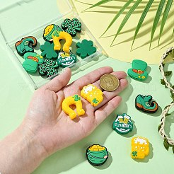16Pcs 8 Styles Saint Patrick's Day Themed Silicone Beads Sets&nbsp;SIL-CJ0003-02