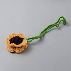 Sunflower Wool Braided Pendant Decorations&nbsp;AJEW-WH0258-857B