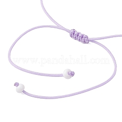 Natuarl Amethyst Braided Bead Bracelets for Men Women&nbsp;BJEW-MZ00208-03