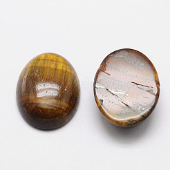 Oval Natural Tiger Eye Cabochons&nbsp;G-K020-18x13mm-04