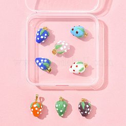 8Pcs Handmade Lampwork Pendants&nbsp;LAMP-FS0001-52A