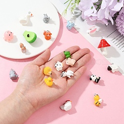 21Pcs 21 Styles Opaque Resin Pendants&nbsp;RESI-YW0003-27