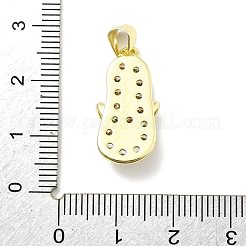 Rack Plating Brass Micro Pave Cubic Zirconia Pendants&nbsp;KK-D359-32G