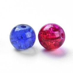 Baking Paint Crackle Glass Beads&nbsp;DGLA-X0006-6mm-02