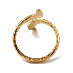 304 Stainless Steel Open Cuff Rings&nbsp;RJEW-Z018-02G