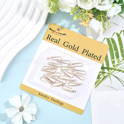 10 Pairs Rack Plating Brass Earring Hooks&nbsp;EJEW-BBC0002-26