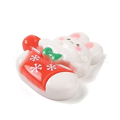 Animal Christmas Socking Theme Opaque Resin Decoden Cabochons&nbsp;RESI-S397-03E