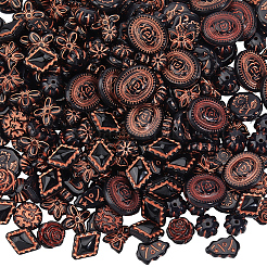 300Pcs 15 Styles Opaque Acrylic Beads&nbsp;OACR-PA0001-46