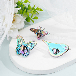 3 Sets 3 Style Rainbow Color Zinc Alloy Bag Twist Lock Clasps&nbsp;FIND-WR0005-66