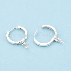 925 Sterling Silver Hoop Earring Findings&nbsp;STER-N017-05S