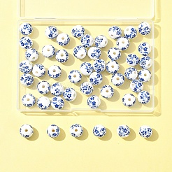 50Pcs Handmade Blue and White Porcelain Beads&nbsp;PORC-FS0001-07