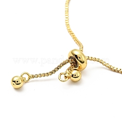 Clear Cubic Zirconia & Enamel Hamsa Hand with Evil Eye Links Slider Bracelet&nbsp;BJEW-A127-02G