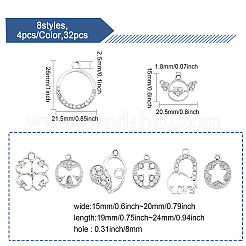 32Pcs 8 Style Valentine's Day UV Plated Alloy Pendants&nbsp;FIND-CA0006-73