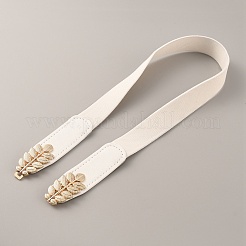 Nylon Elastic Chain Belt with Imitation Learther&nbsp;AJEW-WH0248-309C