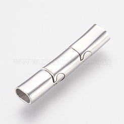 Tarnish Resistant 304 Stainless Steel Magnetic Clasps with Glue-in Ends&nbsp;STAS-F122-04P
