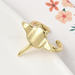 Brass Cuff Rings&nbsp;RJEW-H256-23G