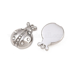 304 Stainless Steel Rhinestone Pendants&nbsp;STAS-L022-581P