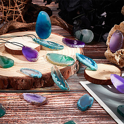 8Pcs Natural Agate Dyed Big Pendants&nbsp;G-BC0001-46B