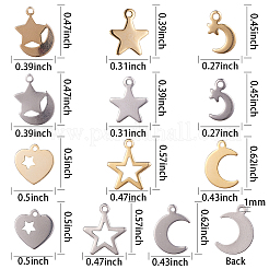 304 Stainless Steel Stamping Blank Tag Pendants&nbsp;STAS-SC0001-09