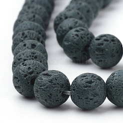 Synthetic Lava Rock Beads Strands&nbsp;G-S277-6mm-03
