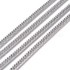 Tarnish Resistant 201 Stainless Steel Cuban Link Chains&nbsp;CHS-I005-05P