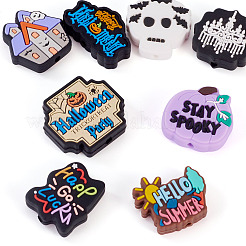 8Pcs 8 Styles Food Grade Eco-Friendly Silicone Beads&nbsp;SIL-TA0003-07A