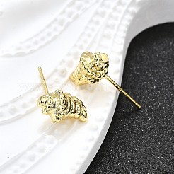Brass Stud Earrings&nbsp;EJEW-H157-01G-02