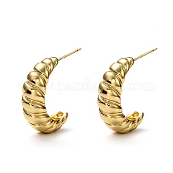 Brass Half Hoop Earrings&nbsp;EJEW-H121-01A