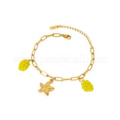 304 Stainless Steel & Resin Charms Bracelets&nbsp;FS-WG4A3B2-01
