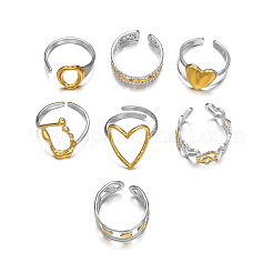304 Stainless Steel Stackable Cuff Open Rings Sets&nbsp;WGDFEAC-01
