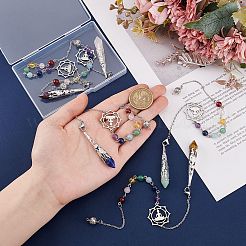 Teardop Natural Gemstone Pointed Dowsing Pendulums&nbsp;PALLOY-GO00018