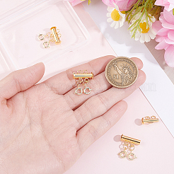 3Pcs 2 Holes Brass Slide Lock Clasps&nbsp;KK-BBC0027-60A