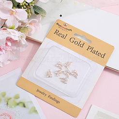 8Pcs Brass Micro Pave Clear Cubic Zirconia Charms&nbsp;FIND-BBC0003-56