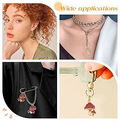 24Pcs 6 Colors Rack Plating Alloy Rhinestone Pendants&nbsp;FIND-FS0004-98