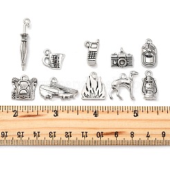 50Pcs 10 Styles Tibetan Style Alloy Pendants&nbsp;FIND-FP0001-29