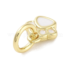 Real 18K Gold Plated Brass Enamel Charms&nbsp;KK-M293-22G-03