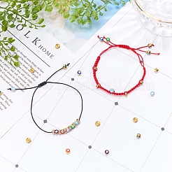 DIY Evil Eyes Braided Beadl Bracelets Making Kits&nbsp;DIY-PH0003-15