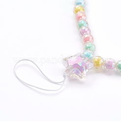 Transparent Acrylic Beaded Mobile Straps&nbsp;HJEW-JM00420