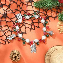 Colorful Glass Beaded Stretch Bracelet&nbsp;BJEW-JB09497