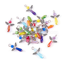 21Pcs Angel Glass Pendants&nbsp;PALLOY-TAC0129