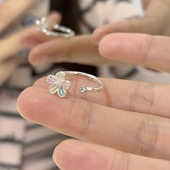 Alloy Enamel Cuff Open Rings for Women&nbsp;WG5865D-01