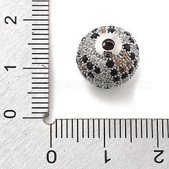 Brass Micro Pave Cubic Zirconia Beads&nbsp;KK-L228-11P