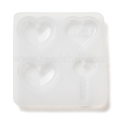 Valentine's Day Theme Heart & Key DIY Pendant Silicone Molds&nbsp;X1-DIY-G107-01