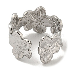 Non-Tarnish 304 Stainless Steel Open Cuff Ring&nbsp;RJEW-C067-23P